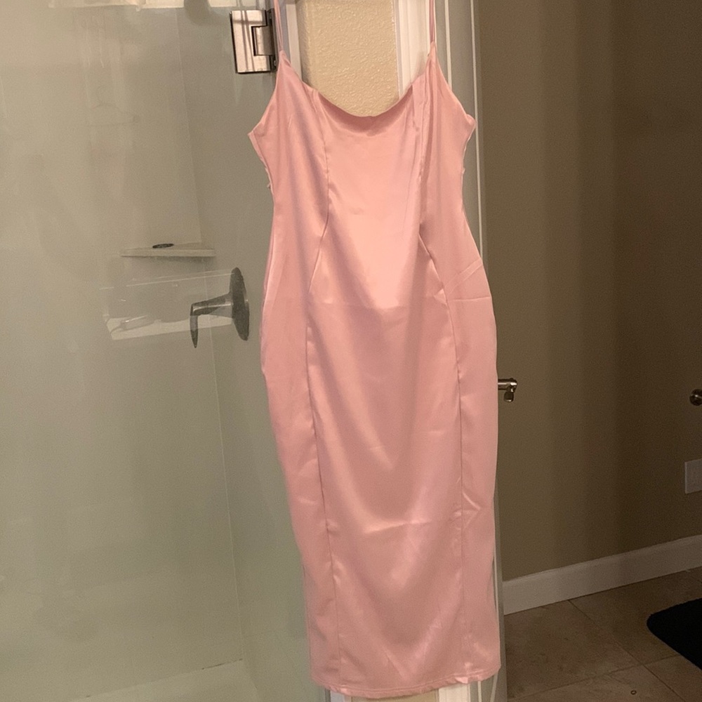 Pink Romantic Satin Dress